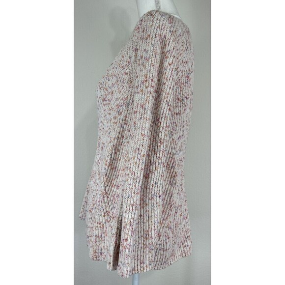 NIC+ZOE Speckled  V Neck Sweater in Cream Multi Size Small (4/6) - Picture 9 of 12